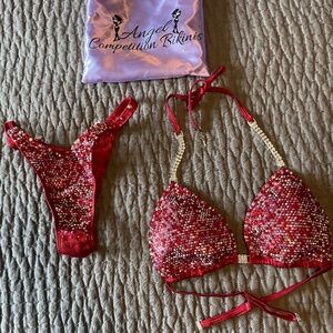 NPC Figure Competition Bikini Suit - Red